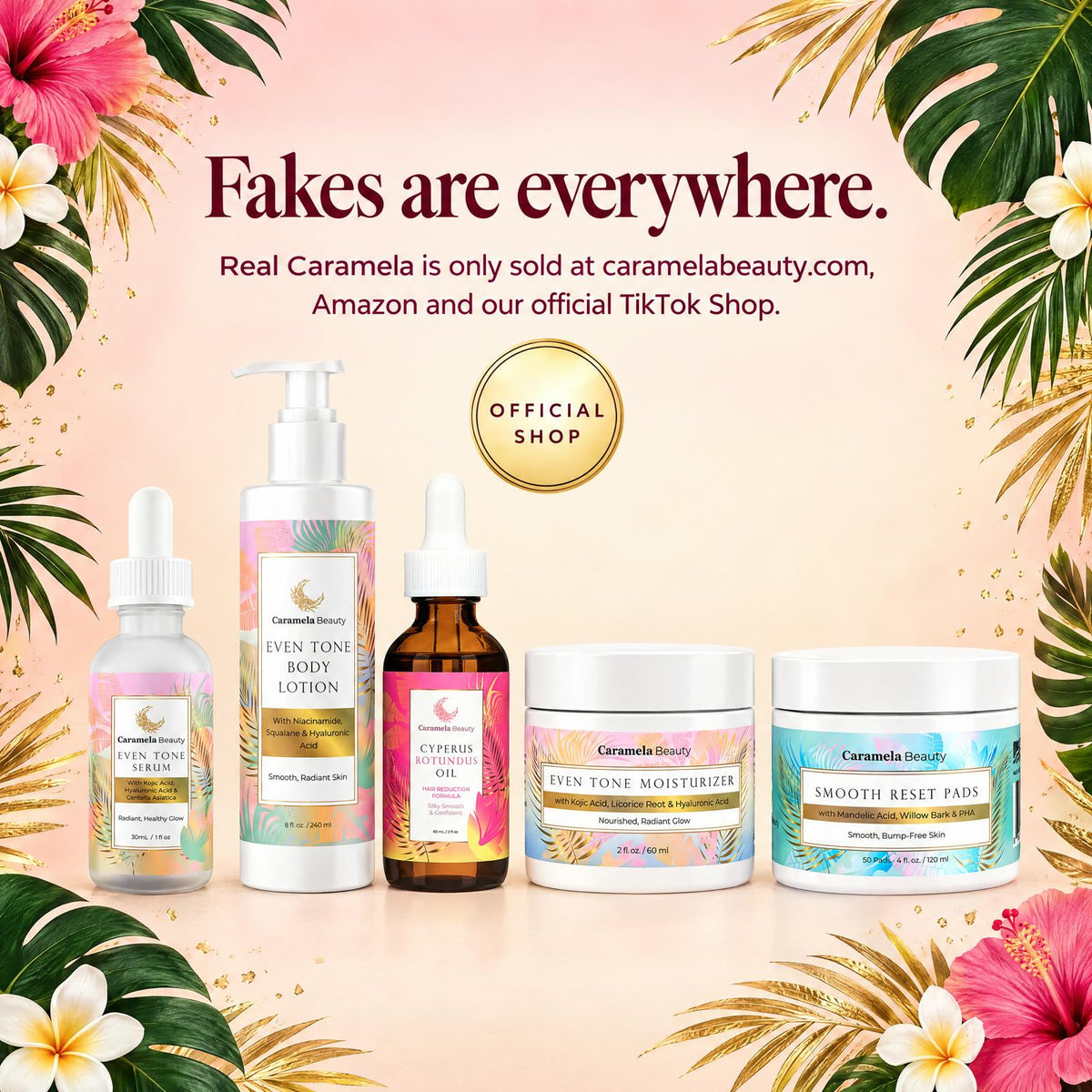 Caramela Beauty Smooth Reset Exfoliating Pads