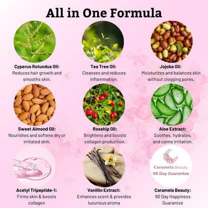 Caramela Beauty Cyperus Rotundus Oil for Natural Hair Reduction