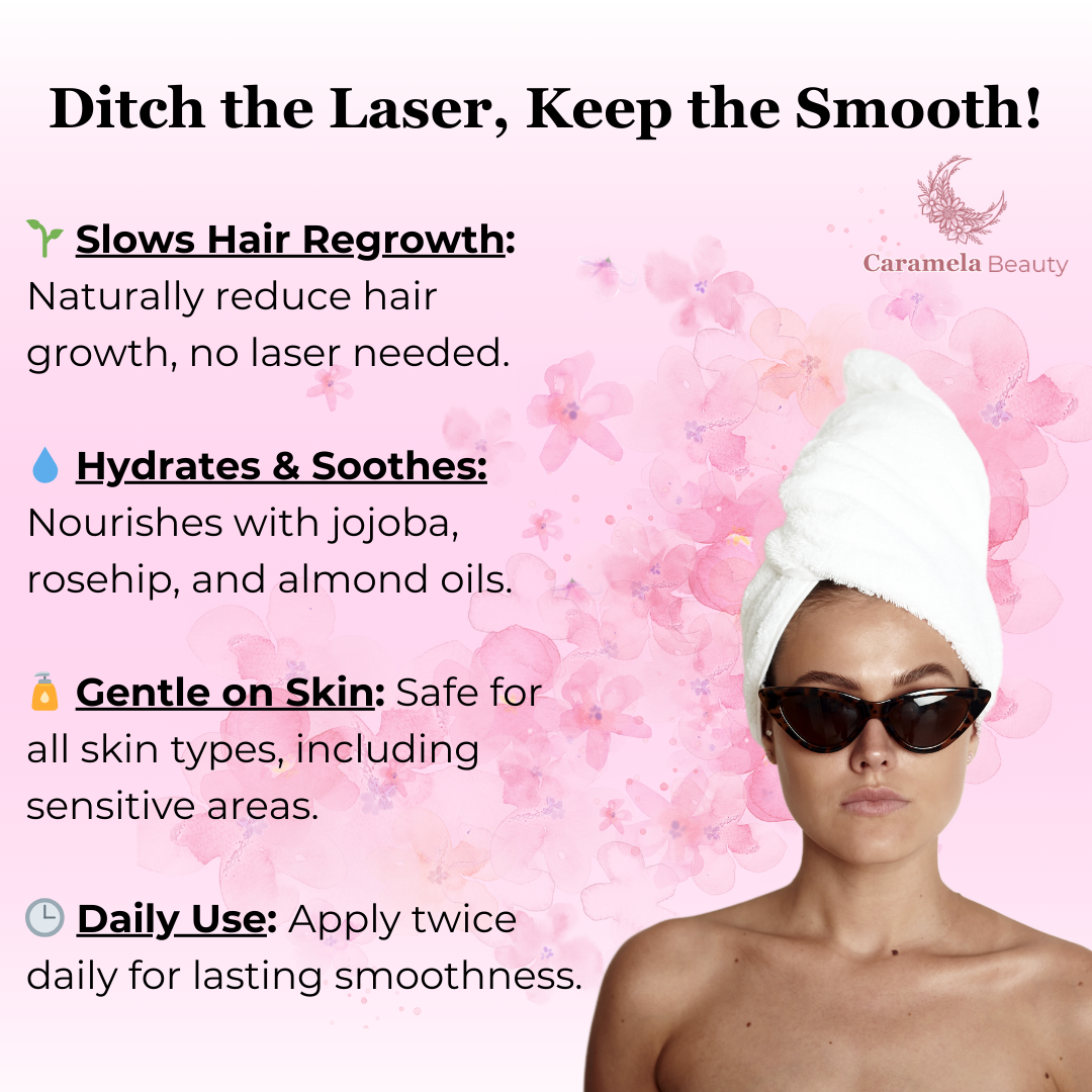 Caramela Beauty Cyperus Rotundus Oil for Natural Hair Reduction