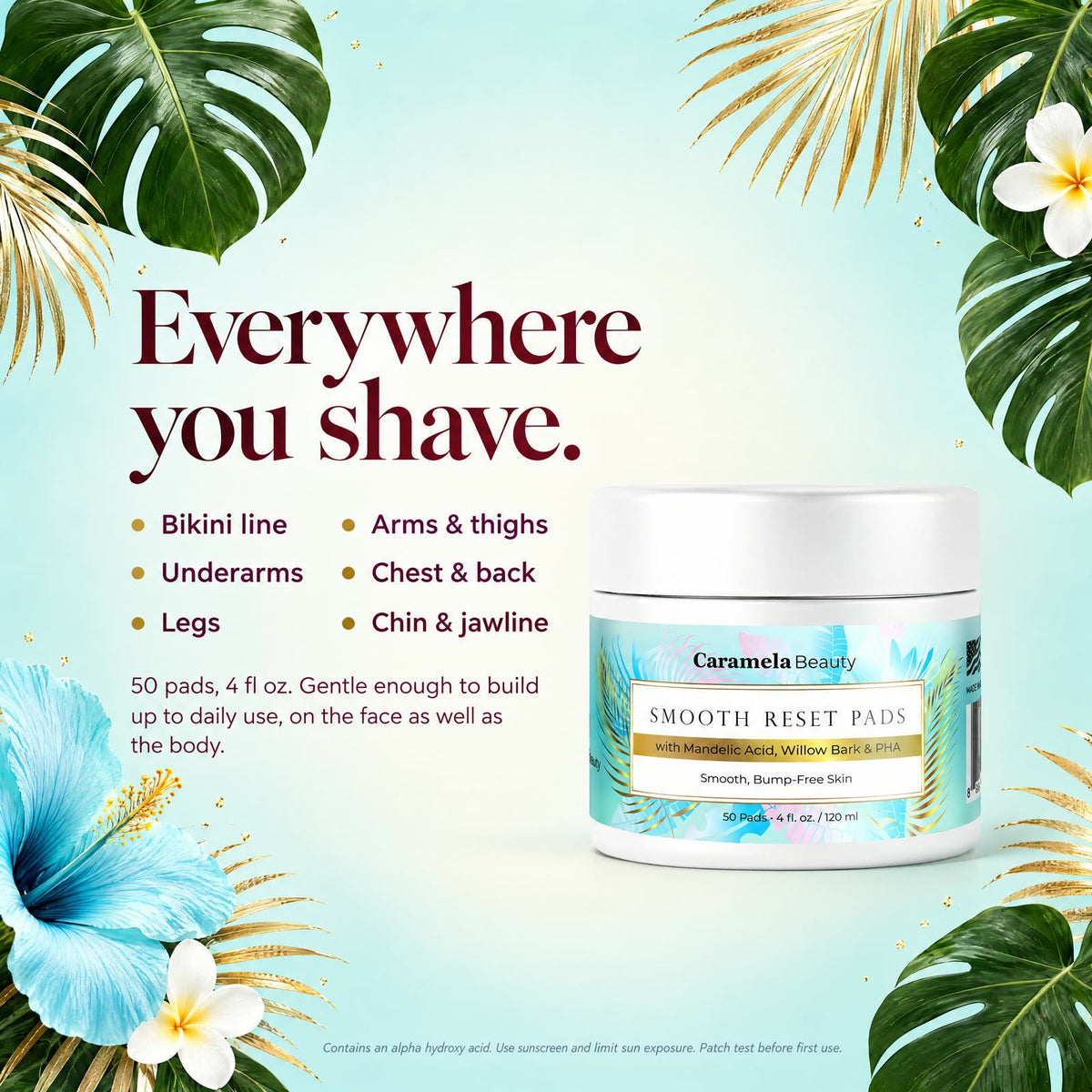 Caramela Beauty Smooth Reset Exfoliating Pads