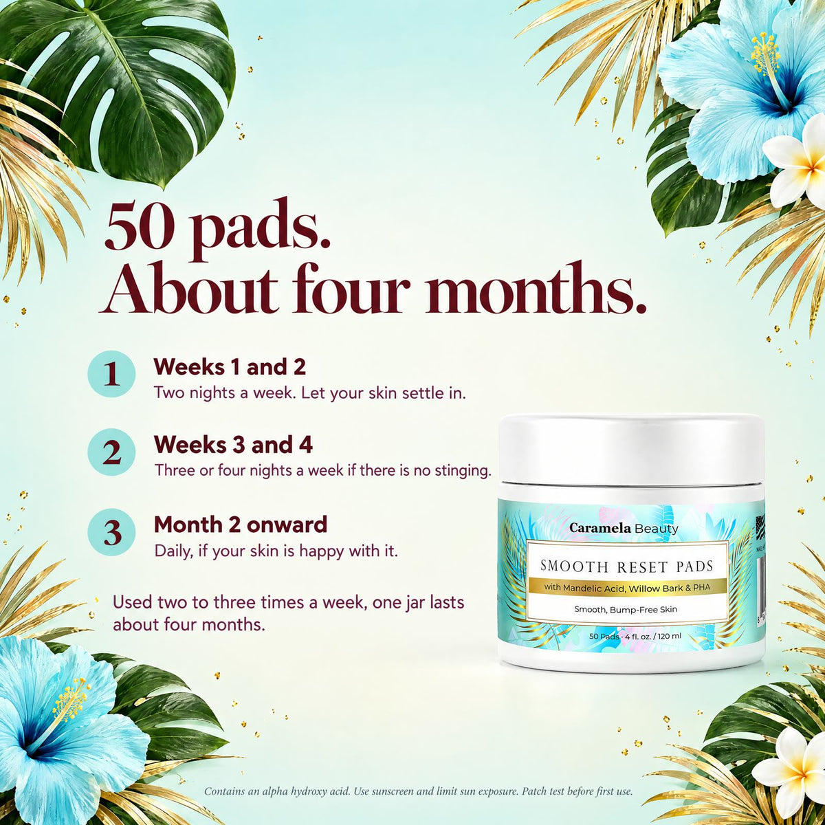 Caramela Beauty Smooth Reset Exfoliating Pads