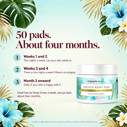 Caramela Beauty Smooth Reset Exfoliating Pads