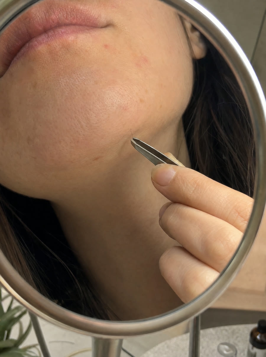 Softens the chin hairs you pluck every night